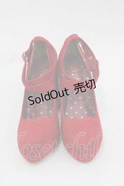 画像2: LIZ LISA / ハートベロアパンプス M 赤 I-25-10-15-122-LO-SH-SA-ZI