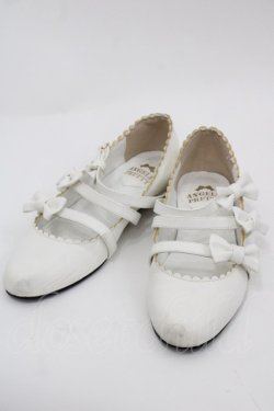 画像1: Angelic Pretty / お散歩リボンシューズ S 白 I-25-10-15-123-AP-SH-SA-ZI