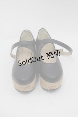 画像2: an another angelus / クロスストラップ厚底パンプス M 黒 I-25-10-15-124-CA-ZA-SA-ZI