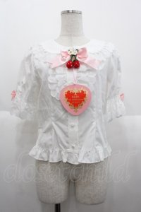 BABY,THE STARS SHINE BRIGHT / ゆらゆらいちごのHappy Berry Presentブラウス  白 I-25-10-15-002-BA-BL-SA-ZI