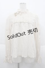 PINK HOUSE / リボン付きローンブラウス  アイボリー I-25-10-15-013-LO-BL-SA-ZI