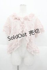 PINK HOUSE / レース使いボレロ風ブラウス  ピンク I-25-10-15-016-LO-BL-SA-ZI