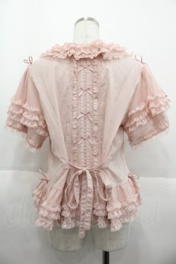 画像2: PINK HOUSE / レース使いボレロ風ブラウス  ピンク I-25-10-15-016-LO-BL-SA-ZI