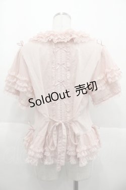 画像2: PINK HOUSE / レース使いボレロ風ブラウス  ピンク I-25-10-15-016-LO-BL-SA-ZI