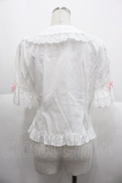 画像2: BABY,THE STARS SHINE BRIGHT / ゆらゆらいちごのHappy Berry Presentブラウス  白 I-25-10-15-002-BA-BL-SA-ZI