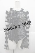 GOTHPUNKその他(買取対象外) / カスタムデザインカットソー  黒ｘ白 I-25-10-15-025-PU-TO-SA-ZI