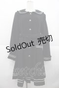 metamorphose / セーラーコート  黒Ｘ白 I-25-10-15-029-ME-CO-SA-ZI