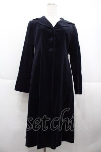 Jane Marple / 別珍フードロングコート  ネイビー I-25-10-15-032-JM-CO-SA-ZI