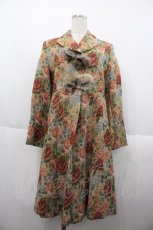 画像1: Jane Marple / ゴブランブーケ柄コート  ブラウン I-25-10-15-033-JM-CO-SA-ZI (1)