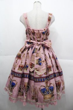 画像2: Angelic Pretty / British Crownシャーリングジャンパースカート  ピンク I-25-10-15-038-AP-OP-SA-ZI