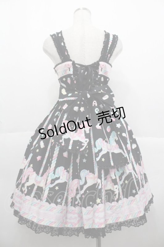 画像2: Angelic Pretty / Sugary Carnivalジャンパースカート  黒 I-25-10-15-039-AP-OP-SA-ZI (2)