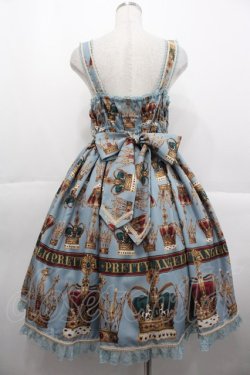 画像2: Angelic Pretty / British Crownシャーリングジャンパースカート  ブルー I-25-10-15-040-AP-OP-SA-ZI