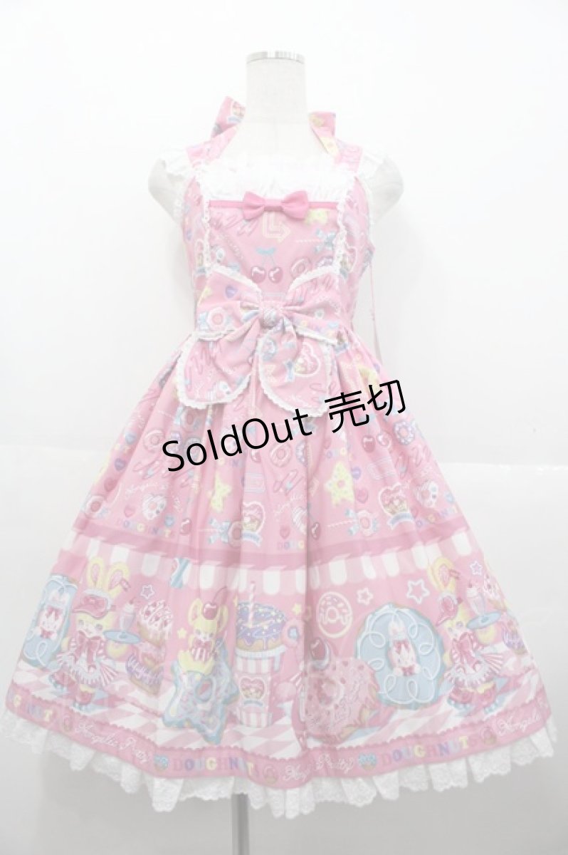 画像1: Angelic Pretty / Toy's Donut Dinerジャンパースカート  ピンク I-25-10-15-041-AP-OP-SA-ZI (1)
