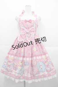 Angelic Pretty / Toy's Donut Dinerジャンパースカート  ピンク I-25-10-15-041-AP-OP-SA-ZI