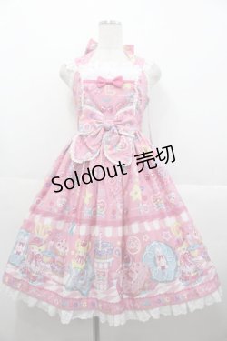 画像1: Angelic Pretty / Toy's Donut Dinerジャンパースカート  ピンク I-25-10-15-041-AP-OP-SA-ZI