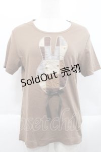 PINK HOUSE / うさぎパッチワークカットソー 4(L) ブラウン I-25-10-18-011-LO-TS-SA-ZI