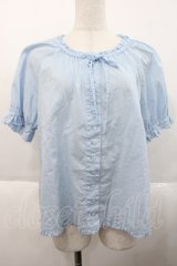 PINK HOUSE / ローンパフスリーブブラウス  サックス I-25-10-18-041-LO-BL-SA-ZI