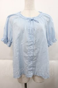 PINK HOUSE / ローンパフスリーブブラウス  サックス I-25-10-18-041-LO-BL-SA-ZI