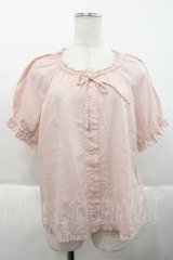 PINK HOUSE / ローンパフスリーブブラウス  ピンク I-25-10-18-042-LO-BL-SA-ZI