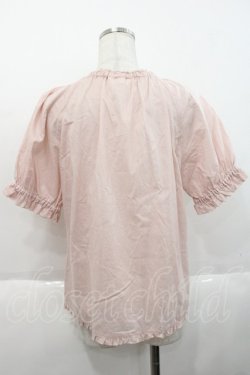 画像2: PINK HOUSE / ローンパフスリーブブラウス  ピンク I-25-10-18-042-LO-BL-SA-ZI