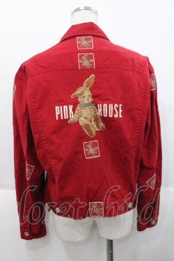 画像2: PINK HOUSE / 袖ウサギワッペンジャンパー  レッド I-25-10-18-051-LO-JA-SA-ZI