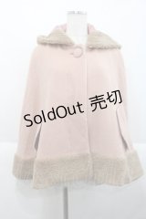 PINK HOUSE / フード付きケープ  ピンクＸブラウン I-25-10-18-052-LO-JA-SA-ZI