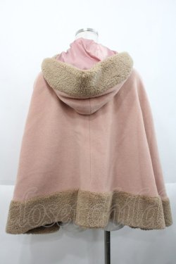 画像2: PINK HOUSE / フード付きケープ  ピンクＸブラウン I-25-10-18-052-LO-JA-SA-ZI