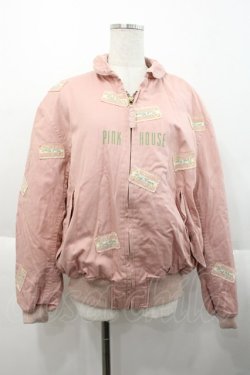 画像1: PINK HOUSE / マーガレットワッペンブルゾン  ピンク I-25-10-18-054-LO-CO-SA-ZI