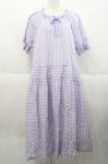 画像1: PINK HOUSE / ギンガムチェックミディワンピース  ラベンダーＸ白 I-25-10-18-062-LO-OP-SA-ZI (1)