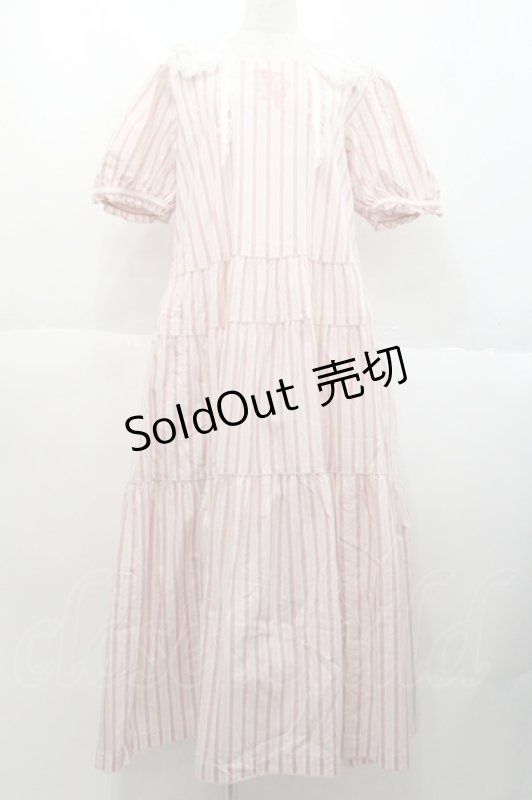 画像1: PINK HOUSE / オリジナルマルチストライプワンピース  ピンク I-25-10-18-071-LO-OP-SA-ZI (1)