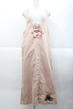 画像1: PINK HOUSE / グラデーションリボン&ワッペン付ジャンパースカート  ピンク I-25-10-18-073-LO-OP-SA-ZI