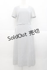 INGEBORG / 千鳥柄ロングワンピース  紺Ｘ白 I-25-10-18-076-LO-OP-SA-ZI