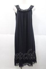 INGEBORG / ダブルリボンレースノースリーブワンピース  黒 I-25-10-18-077-LO-OP-SA-ZS