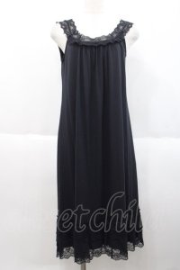 INGEBORG / ダブルリボンレースノースリーブワンピース  黒 I-25-10-18-077-LO-OP-SA-ZT1212S