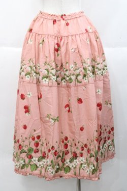 画像2: PINK HOUSE / いちごプリントスカート  ピンク I-25-10-18-079-LO-SK-SA-ZI