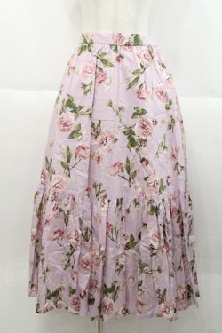 画像1: INGEBORG / フレンチピオニーpt.スカート  ピンク I-25-10-18-083-LO-SK-SA-ZI
