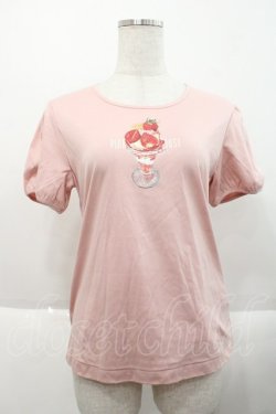 画像1: PINK HOUSE / パフェプリント半袖カットソー  ピンク I-25-10-18-020-LO-TO-SA-ZI