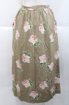 画像2: INGEBORG / 朝露薔薇柄スカート  オリーブ I-25-10-18-087-LO-SK-SA-ZT654 (2)