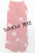 PINK HOUSE / カーネーションワッペンデニムスカート  レッド I-25-10-18-089-LO-SK-SA-ZI