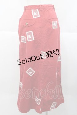 画像2: PINK HOUSE / カーネーションワッペンデニムスカート  レッド I-25-10-18-089-LO-SK-SA-ZI