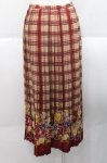 画像2: INGEBORG / セットアップスカート  チェックブーケブラウン I-25-10-18-093-LO-SK-SA-ZT654 (2)