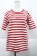 画像1: PINK HOUSE / ボーダー半袖Tシャツ L レッド I-25-10-18-021-LO-TS-SA-ZI (1)