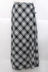 画像1: INGEBORG / セットアップスカート  斜めチェック黒白 I-25-10-18-095-LO-SK-SA-ZI (1)