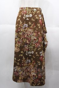 INGEBORG / セットアップスカート  フラワーブラウン白 I-25-10-18-102-LO-SK-SA-ZI