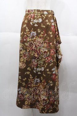 画像1: INGEBORG / セットアップスカート  フラワーブラウン白 I-25-10-18-102-LO-SK-SA-ZI