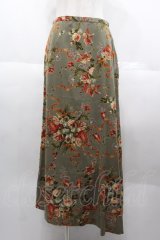 INGEBORG / セットアップスカート  ブーケ緑 I-25-10-18-103-LO-SK-SA-ZI