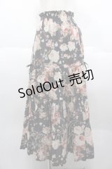 INGEBORG / プリントスカート  赤フラワー I-25-10-18-104-LO-SK-SA-ZI