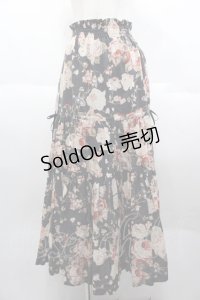 INGEBORG / プリントスカート  赤フラワー I-25-10-18-104-LO-SK-SA-ZI