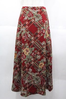 画像1: INGEBORG / セットアップスカート  チェックフラワー I-25-10-18-106-LO-SK-SA-ZI