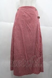 PINK HOUSE / ギンガムチェックベルト巻きスカート  赤Ｘ白チェック I-25-10-18-111-LO-SK-SA-ZI